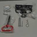 Zero Turn Mower Trailer Tow Hitch and Hitch Pin, 6mm Thick Heavy Duty Steel Trailer Hitch with 1-1/4" Receiver with Versatile Chain Slot, 1/2" Trailers Hitch Pin & 2/5" Hitch Pins & Clips