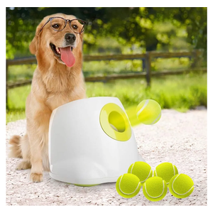 ALL FOR PAWS Automatic Dog Ball Launcher for Medium to Large Dogs, Interactive Tennis Ball Thrower, Rechargeable Dog Toy Mental Stimulation Training Game for Energetic Dogs