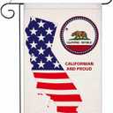 2 x California Flag-Californians and Proud Double Sided Garden Flag,12x18 Inches,Suitable for Lawn,Party,All Seasons-Decorative Banner,Flag Holder Not Included (blue&red&white)