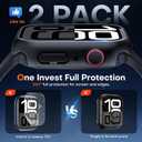 2 x TAURI 2 Pack Hard Case for Apple Watch Series 11/10 46mm Screen Protector