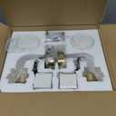 Battery Operated Wall Sconce Set of Two - Dimmable Wireless Sconces Set of 2 with Remote Control, Cordless Rechargeable Gold Wall Lights 3000K Modern wall lamp for Bathroom Bedroom Living Room