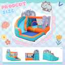 Inflatable Bounce House for Kids,Water Slide for Backyard,Indoor Bouncy House,Inflatable Water Park,Jumping Castle with Ball Pit,Jump House with Waterslide,Obstacle Course Bounce House, Large