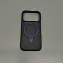 Ultra-Magnetic Stand for iPhone 17 Pro Max Case [Military Drop Protection] [Compatible with MagSafe] Shockproof Translucent Matte Slim Ring Holder Case for iPhone 17 Pro Max (Blue)