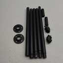 Zeerobee Curtain Rods for Windows 48 to 84, 1 Inch Industrial Wrap Around Black Curtain Rod, Indoor/Outdoor Room Divider Adjustable Drapery Pole, 48"-86"