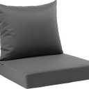 Favoyard Outdoor Patio Seat Cushion Set, 24x24 Inch, Water & Fade Resistant Removable Washable Cover, Deep Seat & Back Patio Furniture Cushion, Tie Straps Pads for, Sofa, Couch, Garden Party Use