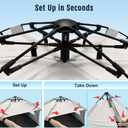 WhiteFang Deluxe Pop Up Beach Tent Sun Shade Shelter for 3-4/5-6 Person, UV Protection, Extendable Floor with 3 Ventilating Windows Plus Carrying Bag, Stakes, and Guy Lines, XX-Large