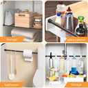 Fvonzon 6 Pack Small Tension Rods 12-19 Inch, Thin Tension Curtain Rods for Windows, Spring Rod for Closet, Cabinet & Kitchen, Mini Curtain Rod Tension Fit, Tiny Skinny Compression Rods Black