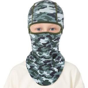 Venswell Kids Balaclava Windproof Ski Mask Winter Face Warmer for Cold Weather Boys Girls (One Size, A-2-dark Green Camo)