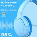 INFURTURE Active Noise Cancelling Headphones, Kids Bluetooth Headphones Wireless Over Ear Headphone, 85/94dB Volume Limited, 50H ANC & 90H Normal Playtime,for Airplane/Train/Auto/idea Gift