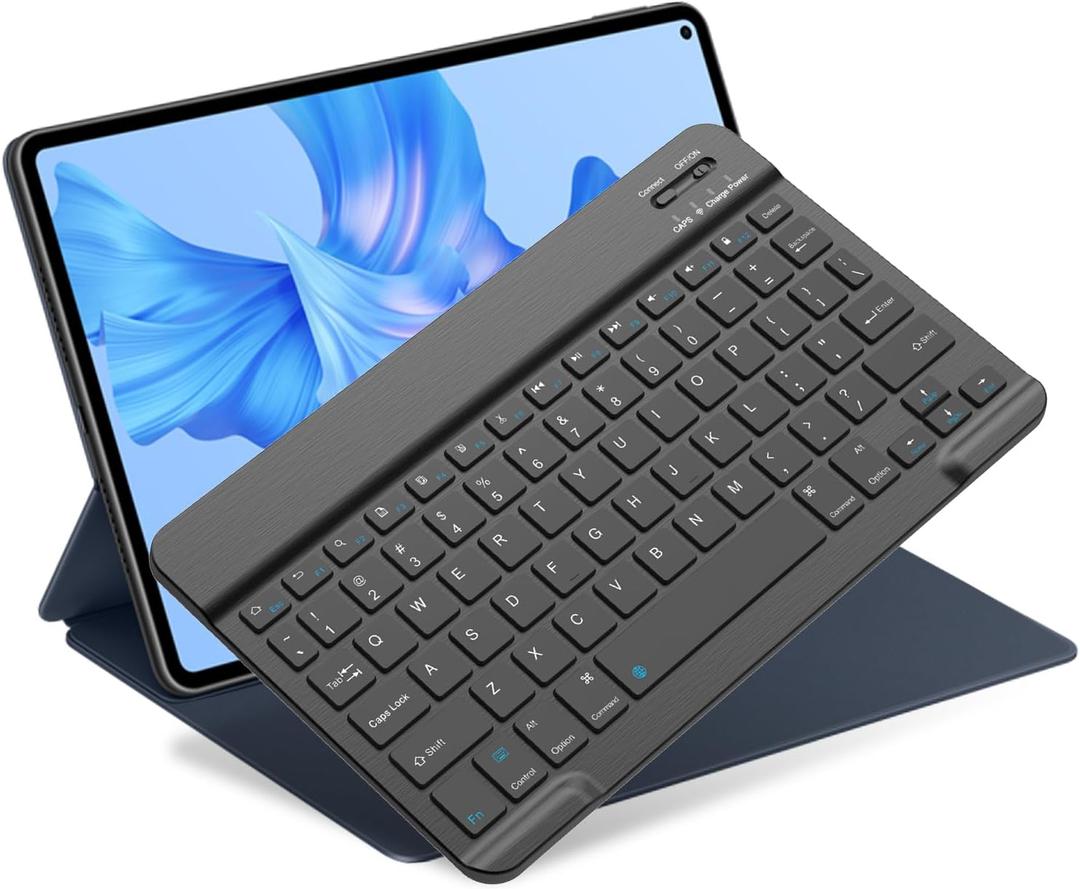 NOOX Bluetooth Keyboard for iPad A16 11th 10th Generation, iPad Pro 13/12/11/10/9/8/7 inch, iPad Air 13/11th Gen, iPad mini Tablets, etc. - Slim Wireless Portable Travel Office Computer Accessories