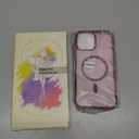 FNTCASE for iPhone 15 Plus Case: for iPhone 14 Plus Case [Compatible with Magsafe] Translucent Matte Cases with [Screen Protector] Military Grade Shockproof Protective Phone Cover - Light Pink