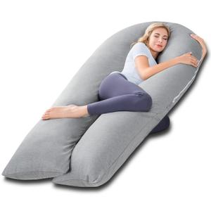 Meiz Pregnancy Pillow, Cooling Silky Pregnancy Pillows for Sleeping, 65" Full Body Maternity Pillow for Tall Pregnant Woman with Cooling Silk Jersey Cover, Grey Meiz Pregnancy Pillow, Cooling Silky Pregnancy Pillows for Sleeping, 65" Full Body Maternity Pillow for Tall Pregnant Woman with Cooling Silk Jersey Cover, Grey