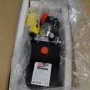 Single Acting Hydraulic Pump 4 Quart Hydraulic Power Units 12V DC Hydraulic Pump SAE#6 Connector for Dump Trailer Car Lifting