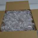 HOMIP 36pcs Plastic Champagne Flutes with Gold Rim - 9oz BPA-free Disposable Champagne Glasses, Ribbed Ripple Design for Weddings, Parties, Bars & Events (Stemless, Durable)