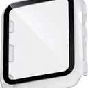 WITHit Protective Glass Cover with Integrated Bumper, Compatible with Apple Watch, 44mm, Clear Seamless Fit, Easy Installation, Screen Protector and Bumper for Apple Watch