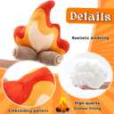 2 Pack Campfire Plush Toys Fake Fire Firewood Plush Pillow for Camping S'More Birthday Party Scene Setting Room Decoration and Woodland Forest Nursery Classroom Decor