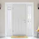 NICETOWN Sidelight Curtains for Front Door, Non See-Through Privacy Light Filtering Sheer Door Curtains for Kitchen, Side Window Covering winth Tiback, 1 Panel, 12 inches x 72 inches Long, White