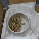 Mkono Ceramic Hanging Planter of Shallow 8 Inch and Deep 6 Inch for Indoor Outdoor Plants, Set of 2 Modern Plant Pot Geometric Porcelain Hanging Basket with Polyester Rope Hanger