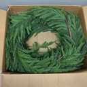 2Pcs 6FT Christmas Norfolk Pine Garland, Realistic Artificial Pine Garland, Real Touch Faux Greenery Christmas Garland for Table, Mantle, Winter Holiday Christmas Decorations Indoor Outdoor