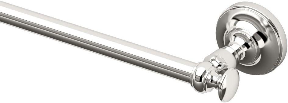 Gatco 4120 Tavern, 24" Towel Bar, Polished Nickel / Wall Mounted Towel Holder for Bathroom
