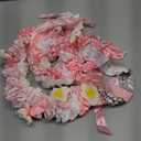Suncalla Plumeria Graduation Lei 2026 Pink White Hawaiian Ribbon Graduation Braided Lei with Flowers for Adults Class of 2026 School College Student Congrats Grad Gifts Party Accessories