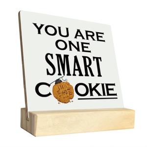 Pack Of 3 Funny Graduation Wood Plaque, You Are One Smart Cookie, Plaque with Wooden Stand, Funny Graduation Wood Sign Gift, Graduation Class of 2023 Gift, Gift for Daughter, Graduation, Best Friends, Family B1
