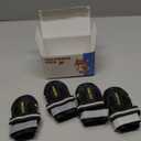 QUMY Dog Shoes for Large Dogs, Medium Dog Boots & Paw Protectors for Winter Snowy Day, Summer Hot Pavement, Water-Resistant in Rainy Weather, Outdoor Walking, Indoor Hardfloors Skid-Resistant Sole (Size 1: 1.8''x2.3''(W*L) (Pack of 4))