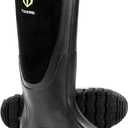 TIDEWE Rubber Boots for Men Multi-Season, Waterproof Rain Boots with Steel Shank, 6mm Neoprene Sturdy Rubber Outdoor Hunting Boots (5UK, Black)