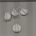 atgestore Upgraded WB03K10034 Stove Knobs Replacement for GE Hotpoint Stove Parts 183d5598 XL44 Burner Knobs GE Range Oven Parts Surface Burner Control Knob Range Cooktop Knobs White 4Pcs