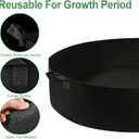 ZtohPyo 50 Gallon Plant Grow Bags, Large Fabric Raised Garden Bed with Handles, Durable Garden Beds Planters Aeration Gardening Container to Grow Vegetables for Outdoor Plants, 1-pack 50 Gallon