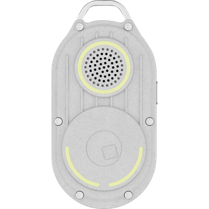 Rolling Square AirNotch Pro – Android Find Hub Only - Bluetooth Tracker Keychain, Replaceable Batteries, Loud 360° Sound, Anti-Loss Locator, Glow-in-The-Dark, Waterproof, White