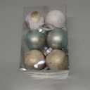 Yunlly 12 Pcs Textured Christmas Ball Ornaments 2.36'' Neutral Christmas Tree Decor Modern Vintage Brown Hanging Decor Shatterproof Home Ornaments for Rustic Large Farmhouse (Sage Green)