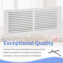 Howeall 14"W x 6"H [Duct Opening Size] Steel Return Air Grille, Air Return Vent Cover for Ceiling and Sidewall - HVAC Air Vent Covers - [Outer Dimensions: 15.75"W x 7.75"H]