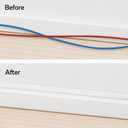 Rubber Bond TV Cord Hider Cable Protector - Strong Self Adhesive Wall Cord Cover Cable Hider - Low Profile Cable Management Wall Cord Concealer Cable Raceway (White, 10 Feet)