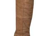 Erocalli Suede Knee-High Boots Fall Boot For Women Chunky Block High Heel Slouch Fashion Boot Round Toe Side Zipper, Size 8