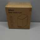 Cesun Small Bathroom Trash Can with Lid Soft Close, 5 Liter/1.3 Gallon Stainless Steel Garbage Can with Removable Inner Bucket, Step Pedal, Slim Waste Basket for Toilet, Office, Bedroom (White&Gold)