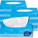 1InTheOffice Facial Tissue, Tissue Paper, Facial Tissue Paper, 2-Ply, Soft and Strong, Flat Box, White, 100 Sheets/Box, 8 Boxes