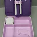 Fimibuke Bento Box for Kids Adult, BPA Free & Leakproof Toddler Lunch Box with 8.5oz Insulated Thermos Food Jar, Utensils & Sauce Jar, Dishwasher Safe 3 or 4 Compartment Container for School Girl Boy