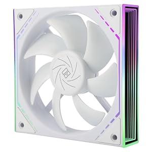 Thermalright TL-M12W Case Fan 120mm ARGB CPU Cooler Fan Comes with ARGB Mirror Light Effect, PC PWM Silent Fan with 1500RPM Speed, White CPU Cooling ARGB Fan, Desktop CPU PWM Fan