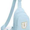 Viverte Small Corduroy Sling Bag Initial Crossbody Bag Fanny Pack for Girls Personalized Birthday Gifts for Teen Girls Gifts