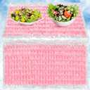 Reallnaive Reusable Freezable Ice Mat Sheets for Coolers Flexible Ice Packs for Food Trays, Cheese Boards, Deli Meats, Veggie Plates, Sushi, Party Platters (Pink)