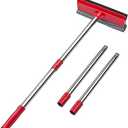 DSV Standard Window Squeegee, 2-in-1 Window Cleaner with 55" Extension Poles, Window Washing Kit, Glass Door Cleaner, Multi-Use Car Windshield Cleaning Tool with Long Handle for High Outdoor Windows