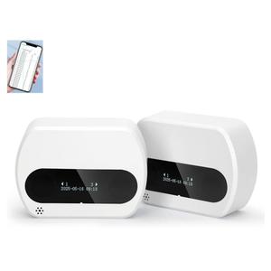 Smart Retail People Counter, Wireless Type-C Charging Door Counter, Infrared Customer Counter Capable of Exporting Data, Suitable for Flow Statistics in Shopping Malls, Retail Stores, Libraries White