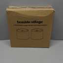 Lampshades Set of 2, Drum Lampshades 11.6" Top x 12.6" Bottom x 9.8" High, Seaside village Medium Lampshades (Spider Fitter), Beige Lampshades Natural Linen Hand Crafted, Easy Assembly Required