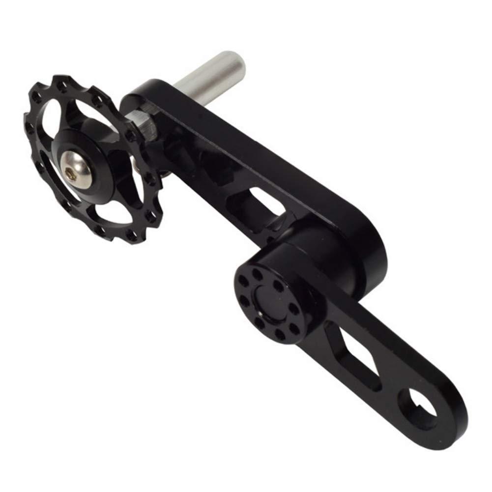 Coherny Single Speed Bike Chain Tensioner Lightweight Aluminum Alloy Bicycle Replacement Accessories (Black)