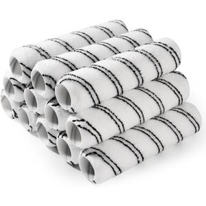 Paint Roller, Microfiber Paint Roller Covers 9 Inch (3/8 Nap), 12 Pack, Large Paint Rollers for Painting Walls, Covers for Paint Roller Kit