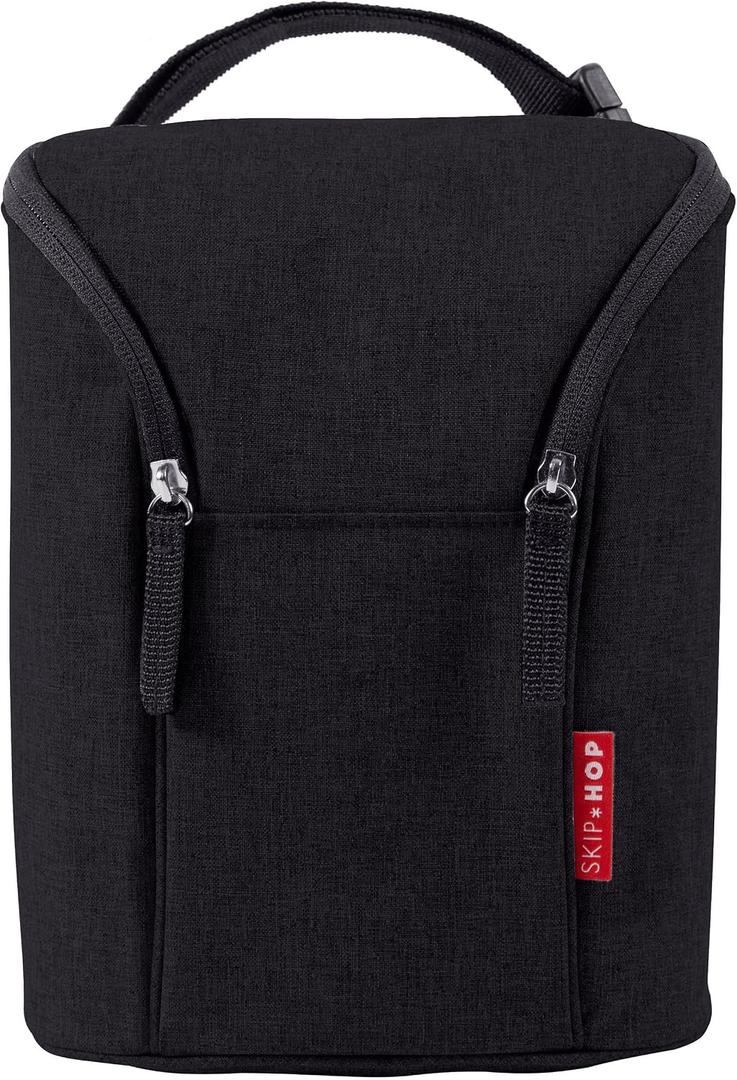 Skip Hop Baby Breastmilk Cooler Insulated Bottle Bag, Grab & Go, Chevron, 1 Count