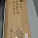 18 inch Full Size Bed Frame with Round Corner Legs and Headboard Hole Mattress Slide Stopper 3500 lbs Heavy Duty Metal Platform,Steel Slat Support,No Box Spring Needed,Easy Assembly,Noise Free