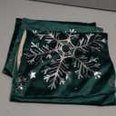 Christmas Lumbar Pillow Covers 12X20 Green Pillows Covers Silver Snowflake Glitter Cushion Covers Rectangle Throw Pillow Cover Cute Decorative Pillowcases Holiday Decor for Couch Sofa Bedroom Set of 2