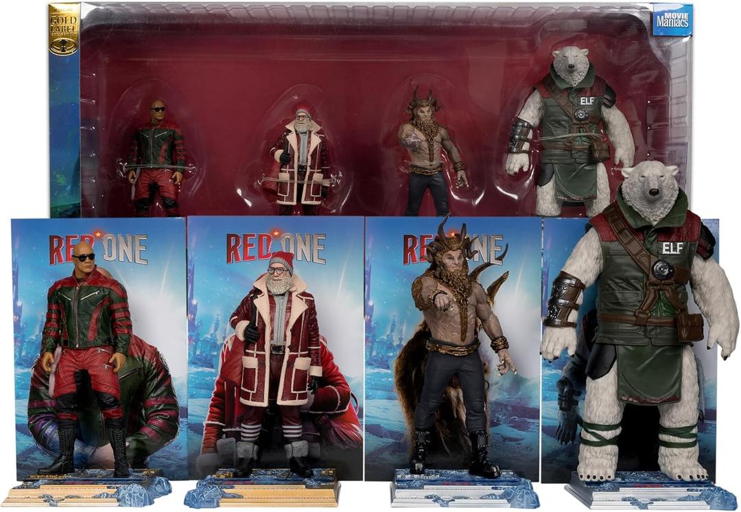 McFarlane Toy - Red One Callum Drift, Nick, Garcia & Krampus 6in Posed Figure 4pk, Gold Label
